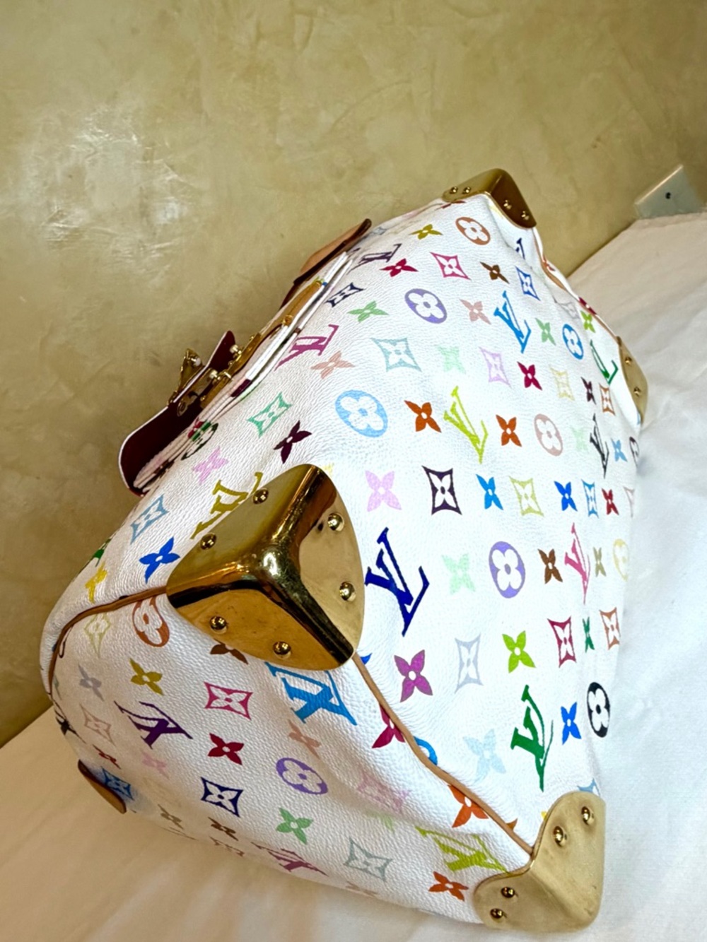 Louis Vuitton White Multicolor Monogram Speedy 30 - Picture 6 of 16